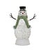 Bonhomme de neige illuminé avec foulard vert