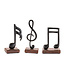 Note de musique sur base de bois