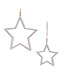 Duo d'étoiles blanches en bois