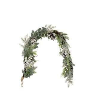 Guirlande Noël sapin et cocottes enneigées