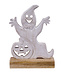 Fantôme et citrouille bois blanc | Charme d'Halloween