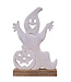 Fantôme et citrouille bois blanc | Charme d'Halloween