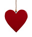Coeur rouge en bois | Décoration romantique