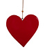 Coeur rouge en bois | Décoration romantique