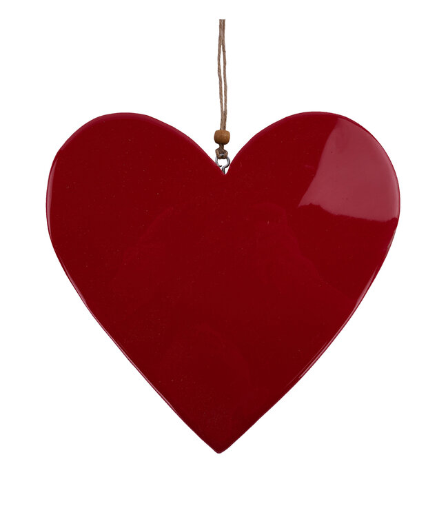 Coeur rouge en bois | Décoration romantique