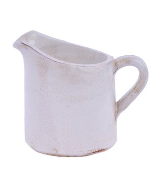 Pichet en céramique blanc antique