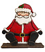 Père Noël assis en bois