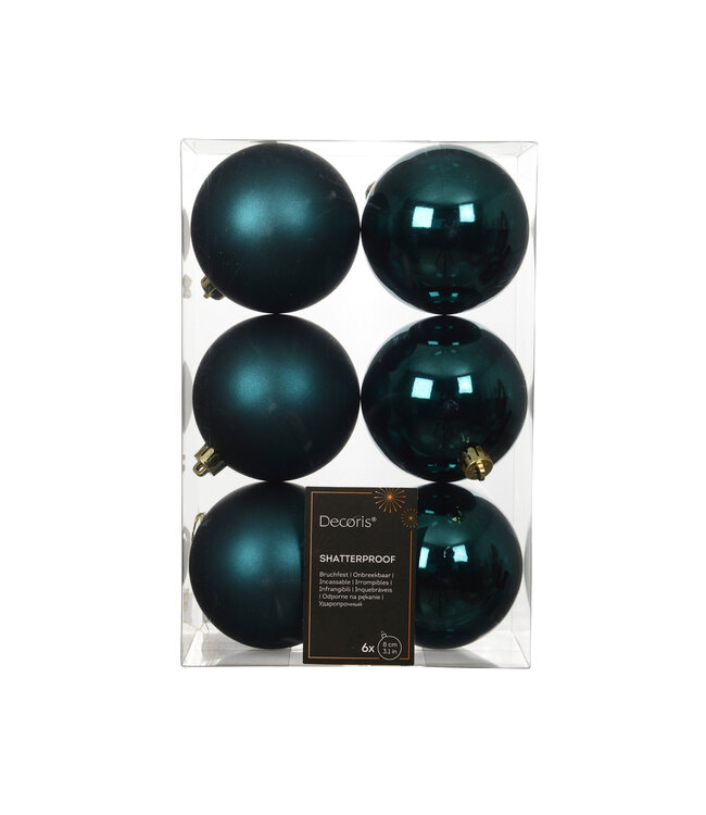 Boule de plastique émeraude | Richesse de Noël