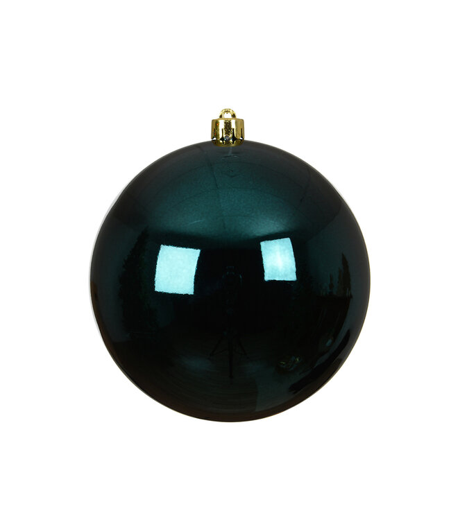 Boule de plastique émeraude | Richesse de Noël