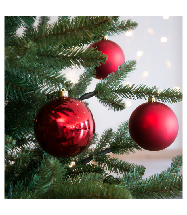 Boule plastique rouge | Noël classique