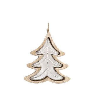 Sapin suspendu déco en bois