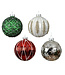 Boule de Noël en verre aux motifs argentés