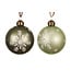 Boule de Noël verte en verre avec flocon