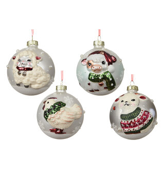 Boule en verre avec animal de la ferme