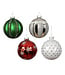 Boule en verre verte, argent, rouge ou  blanche