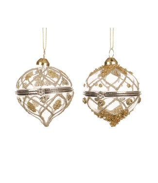 Boule cadeau transparent et or