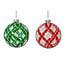Boule de Noël en verre à carreaux