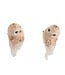 Hibou rose avec perles