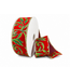 Ruban rouge et feuilles vertes