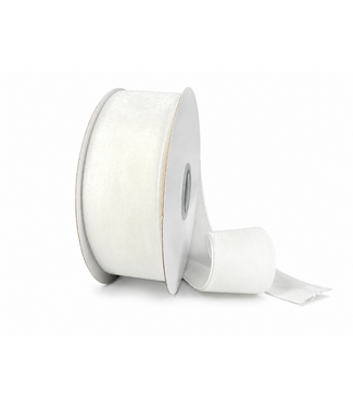 Ruban velours blanc
