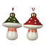 Ornement champignon vert ou rouge 3,5 po