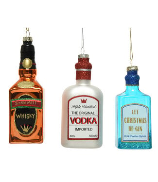 Ornements de verre spiritueux 4,5 po (3 ass)