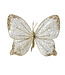 Papillon sur pince blanc et or | Simplicité et éclat
