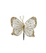 Papillon sur pince blanc et or | Simplicité et éclat