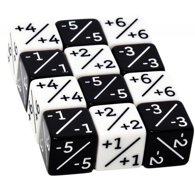 20x Counter Dice for Retailers. 10x Black, 10x White