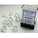 Chessex Translucent D6 12mm Dice: Clear/white