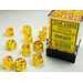Chessex Translucent D6 12mm Dice: Yellow/white