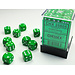Chessex Opaque D6 12mm Dice: Green/white