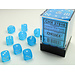 Chessex Signature D6 12mm Dice: Frosted Caribbean Blue/white