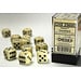 Chessex Opaque D6 16mm Dice: Ivory/black