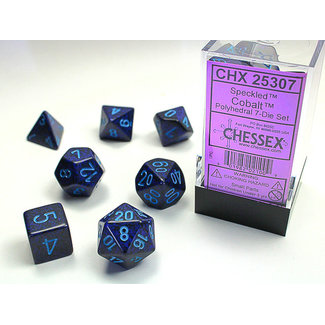 Chessex Speckled Polyhedral 7-Die Set: Cobalt