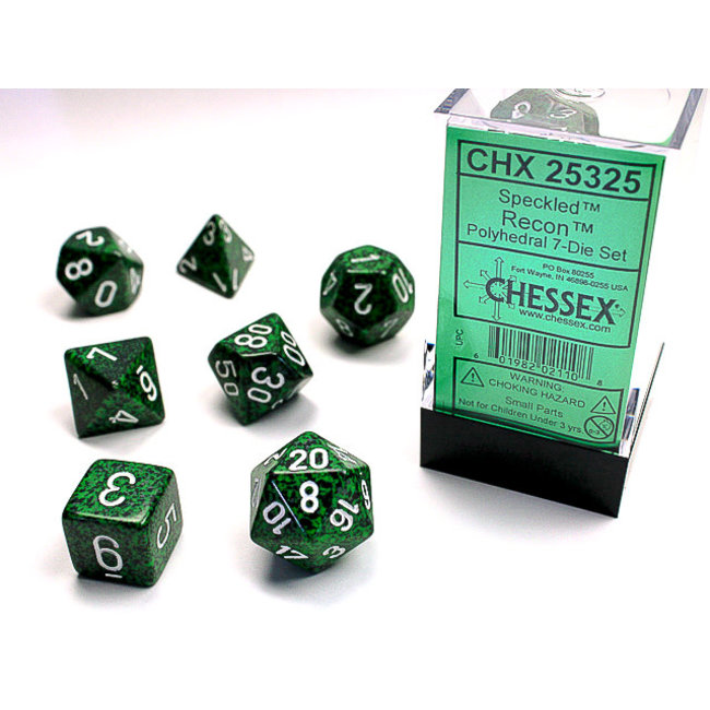 Speckled Polyhedral 7-Die Set: Recon