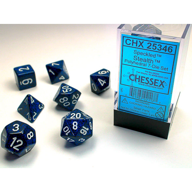 Speckled Polyhedral 7-Die Set: Stealth