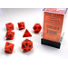 Chessex Opaque Polyhedral 7-Die Set: Orange/black