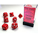 Chessex Opaque Polyhedral 7-Die Set: Red/white
