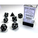 Chessex Opaque Polyhedral 7-Die Set: Black/white