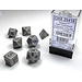 Chessex Opaque Polyhedral 7-Die Set: Dark Grey/black