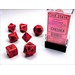 Chessex Opaque Polyhedral 7-Die Set: Red/black