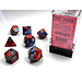Chessex Gemini® Polyhedral 7-Die Set: Blue-Red/gold