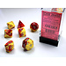 Chessex Gemini® Polyhedral 7-Die Set: Red-Yellow/silver