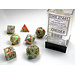 Chessex Signature Polyhedral 7-Die Set: Festive Vibrant/brown
