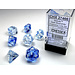 Chessex Signature Polyhedral 7-Die Set: Nebula Dark Blue/white