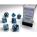 Chessex Signature Polyhedral 7-Die Set: Lustrous Slate/white