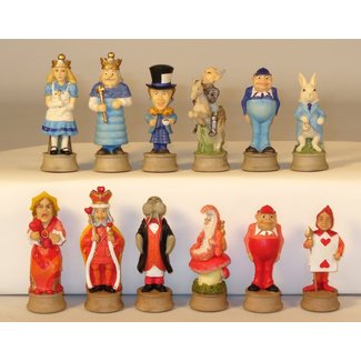 Worldwise Imports Alice in Wonderland Resin Chessmen