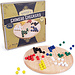All Natural Wood Chinese Checkers with Wooden Marbles