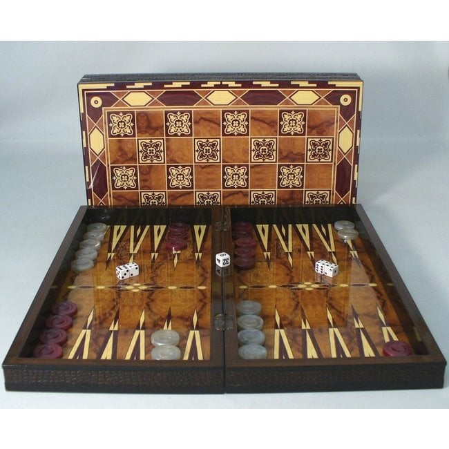 19" Marrakesh Decoupage Wood Backgammon